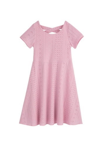 שמלה בד טקסטורה וטול