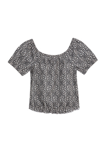 חולצה מחשוף סירה מנומרת