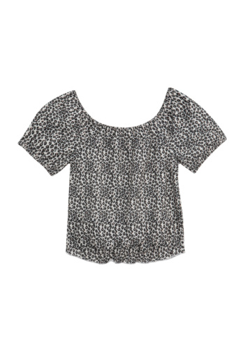 חולצה מחשוף סירה מנומרת