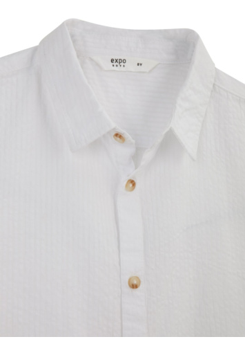 חולצת אריג לבנה