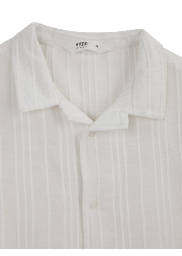 חולצת אריג טקסטורה פסים