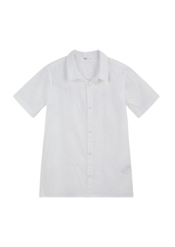 חולצת אריג לבן על לבן