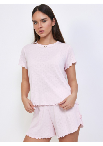 חולצת פויינטל בצבע ורוד