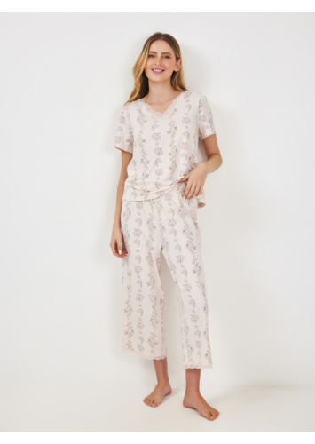 פיג'מה ס.סופט פרחים 4/3