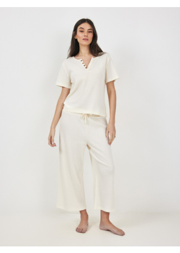 סט וופל כפתרה מכנסי 4/3