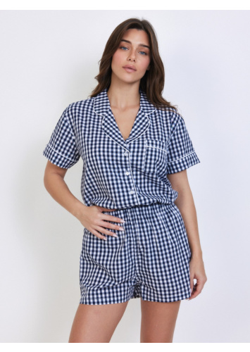 מכנסון אריג משבצת