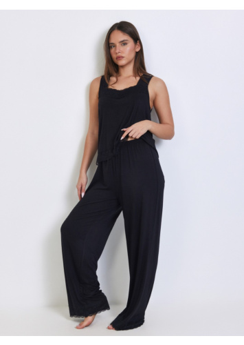 גופית ויסקוזה שחורה+תחרה