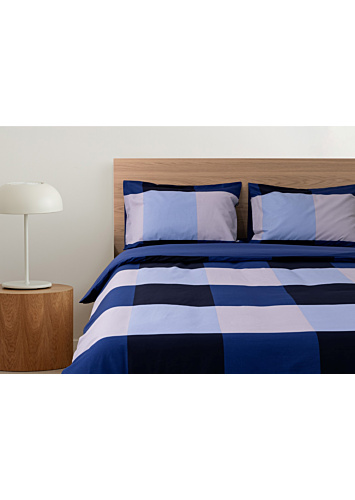 סט מצעים GAP זוגי  big blue checks 160*200