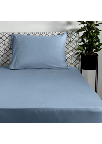 סט מצעים חלקי יחיד 100% כותנה ג'רסי 90/200