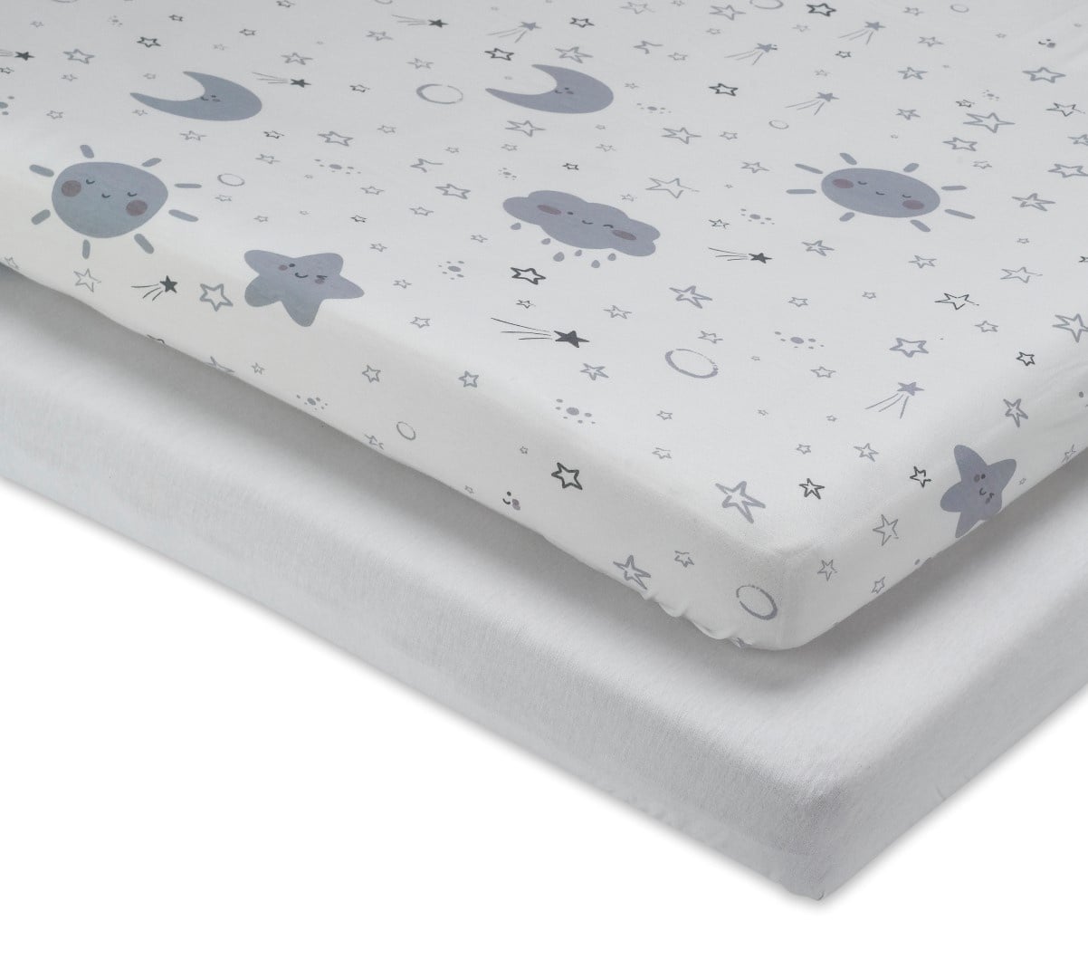 זוג סדינים למיטת תינוק 13070 %100 כותנה ג'רסי