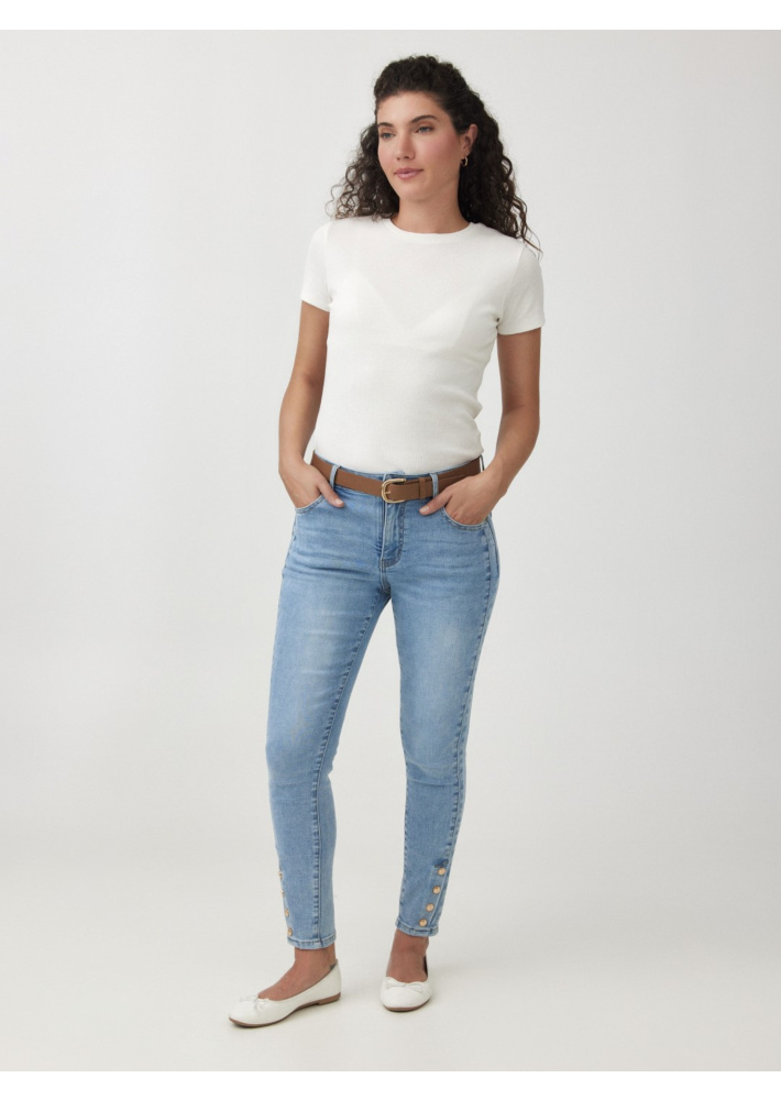 ג'ינס סקיני כפתורים + חגורה