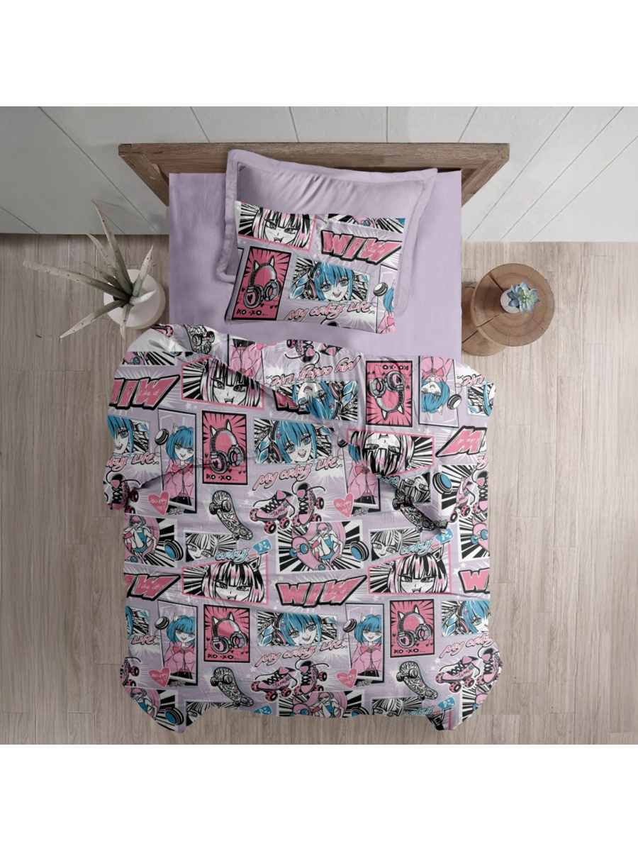 סט מצעים מיטה וחצי מלא 200*120 מיקרופייבר MANGA main product photo