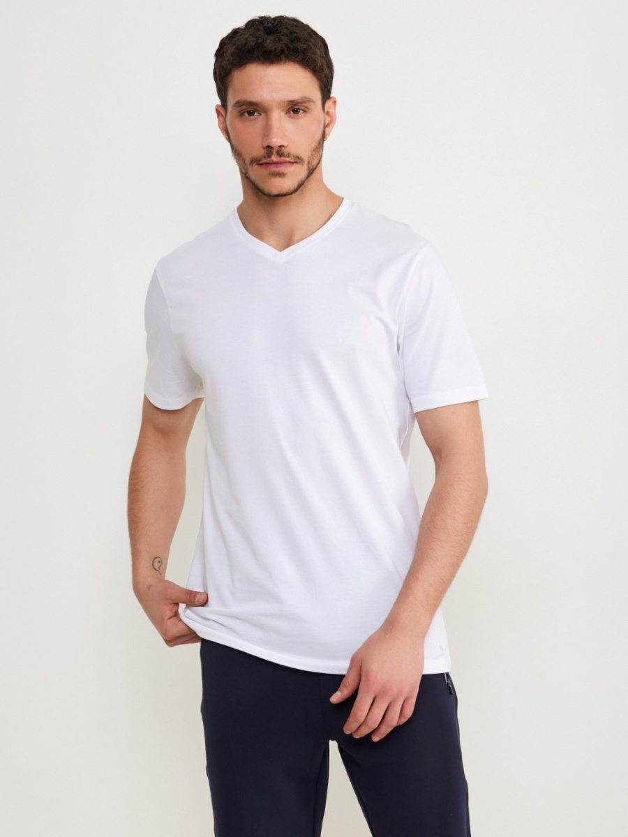 טישרט בייסיק כותנה וי main product photo