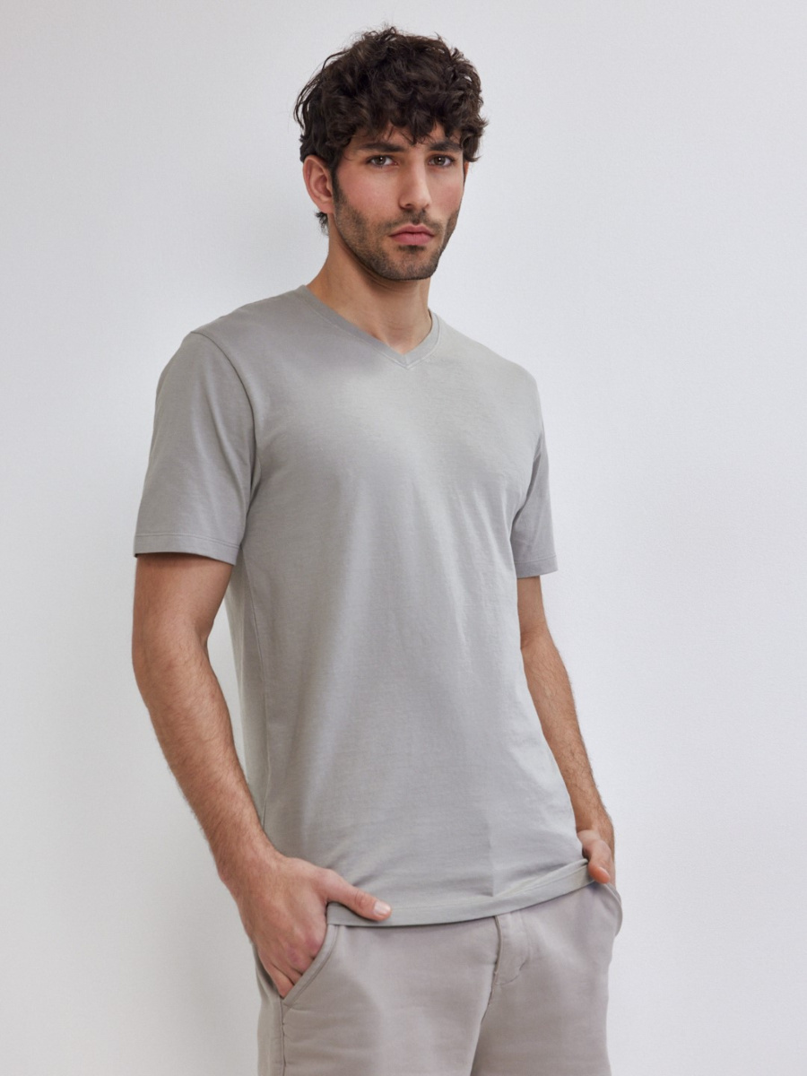 טישרט בייסיק כותנה וי main product photo