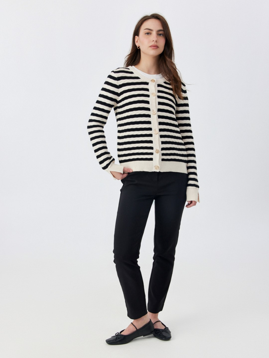 קרדיגן פסים עם כפתורי זהב main product photo