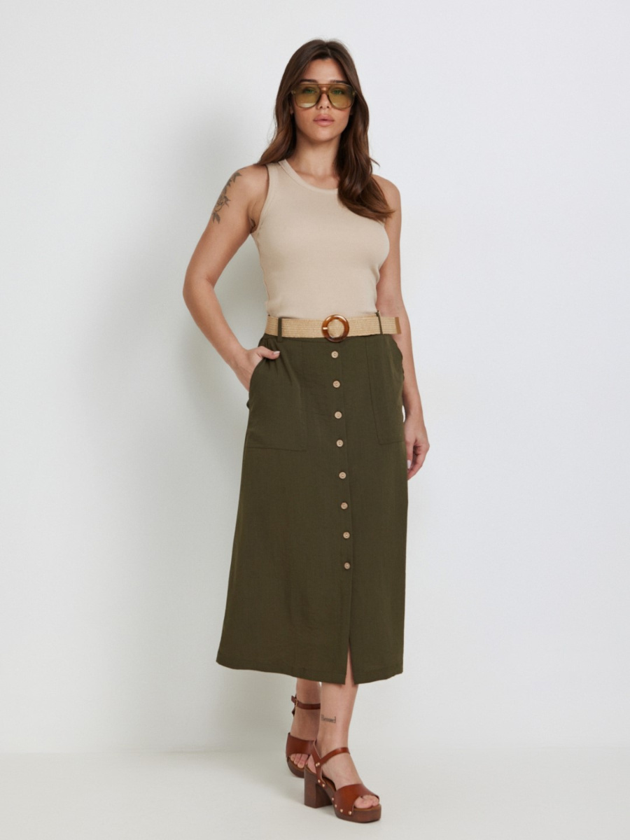 חצאית כיסים חגורה main product photo