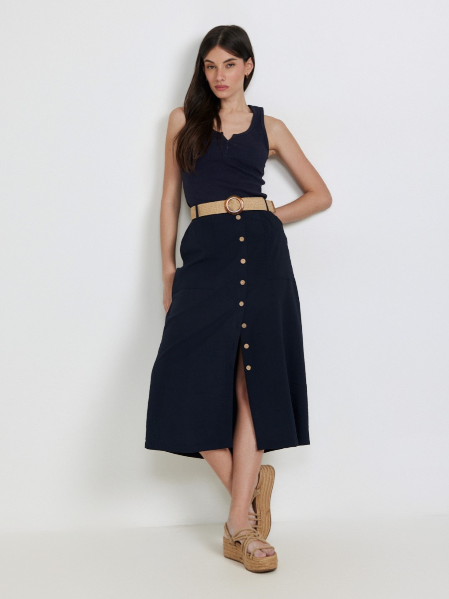 חצאית כיסים חגורה main product photo