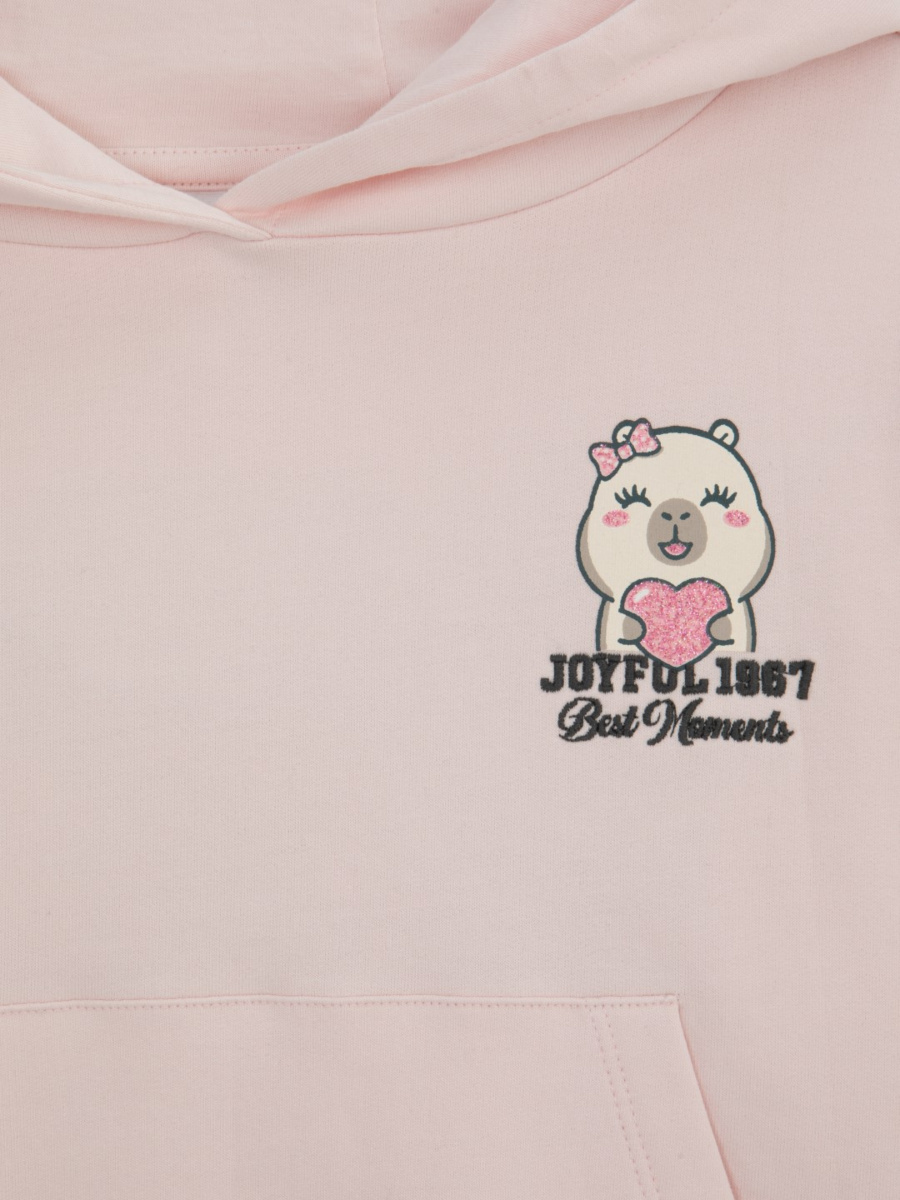 HOODIE עם דפוס בגב