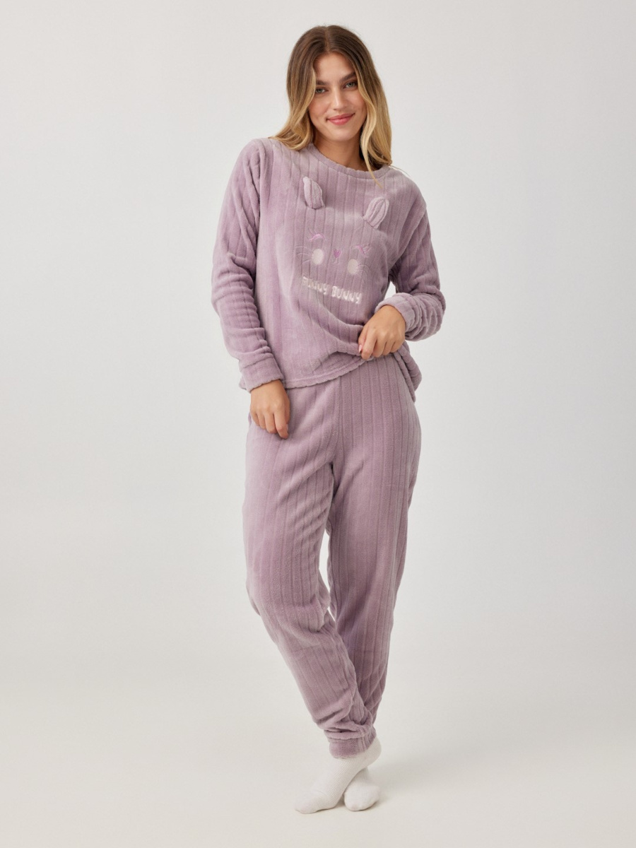 פיג'מת פליז ריב ארנבון main product photo