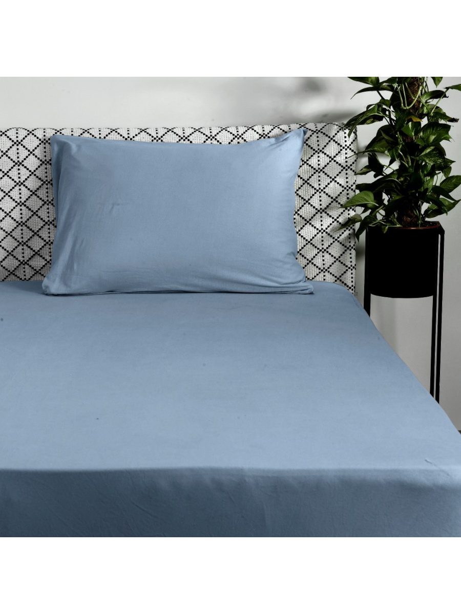 סט מצעים חלקי מיטה וחצי 100% כותנה ג'רסי 120/200 main product photo